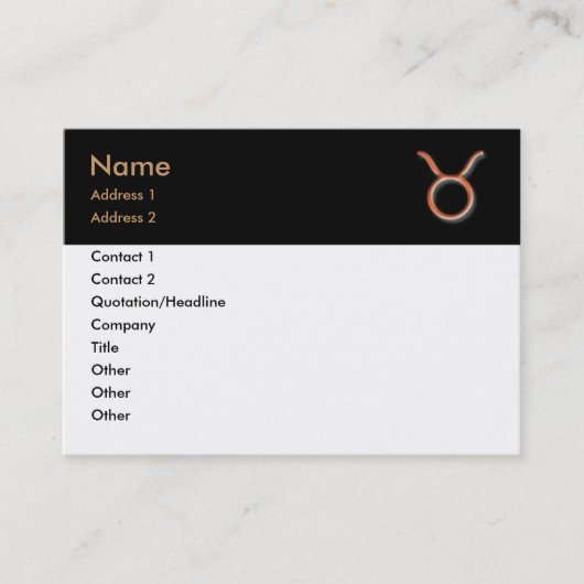 Carte de visite de Taurus (Devant)