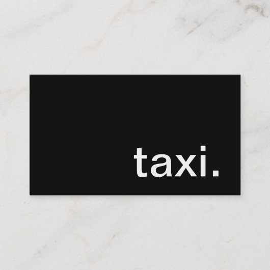Carte de visite de taxi (Devant)