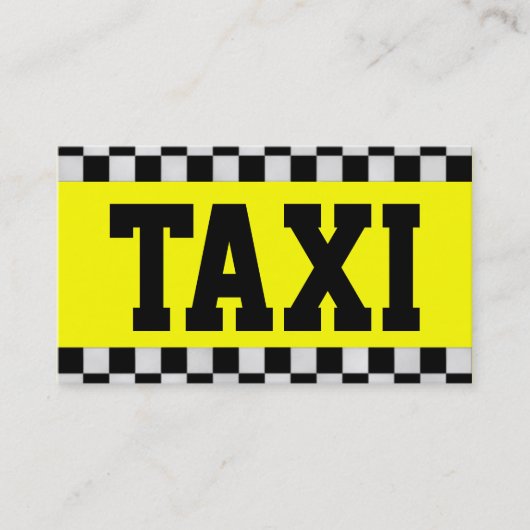 Carte de visite de taxi (Devant)
