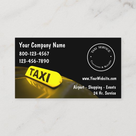 Carte De Visite de taxi (Devant)