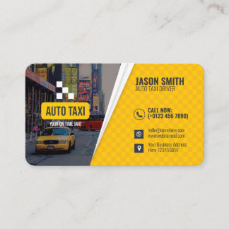 Carte de visite de taxi moderne