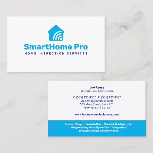 Carte de visite de technicien d'automatisation à d (Devant / Derrière)