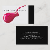 Carte de visite de technicien de clou (Devant / Derrière)