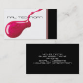 Carte de visite de technicien de clou (Devant / Derrière)