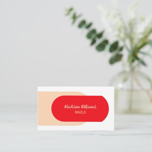 Carte de visite de technicien de clou (Debout devant)