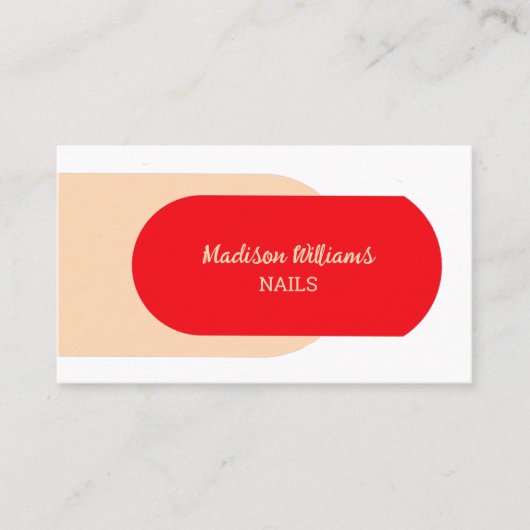 Carte de visite de technicien de clou (Devant)