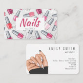 Carte de visite de technicien de clou (Devant / Derrière)