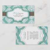 Carte de visite de technicien de clou de damassé (Devant / Derrière)