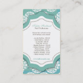 Carte de visite de technicien de clou de damassé (Dos)