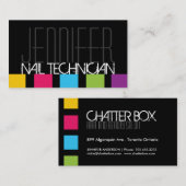 Carte de visite de technicien de clou gras (Devant / Derrière)