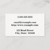 Carte de visite de technicien de clou simple et mi (Dos)