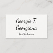 Carte de visite de technicien de clou simple et mi (Devant)