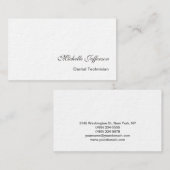 Carte de visite de technicien dentaire blanc ultra (Devant / Derrière)