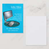 Carte de visite de technicien d'ordinateur de (Devant / Derrière)