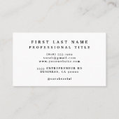 Carte de visite de technicien informatique (Dos)