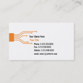 Carte de visite de technologie (Dos)