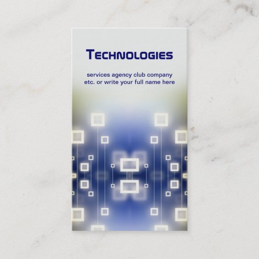 carte de visite de technologie (Devant)