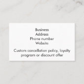 Carte de visite de technologie de clou (Dos)