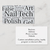 Carte de visite de technologie de clou (Devant / Derrière)