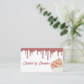 Carte de visite de technologie de l'ongle blanc et (Debout devant)