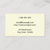 Carte de visite de technologie de l'ongle classiqu (Dos)