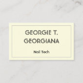 Carte de visite de technologie de l'ongle classiqu (Devant)