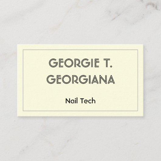 Carte de visite de technologie de l'ongle classiqu (Devant)