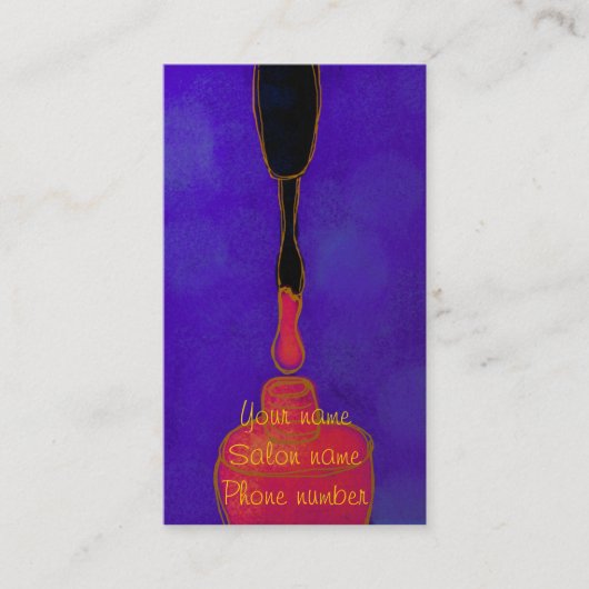 Carte de visite de technologie de l'ongle rose pol (Devant)