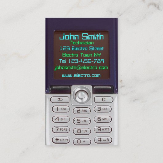 Carte de visite de téléphone portable (Devant)