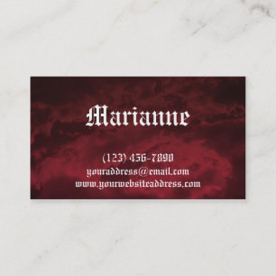 Carte de visite de tempête de sang de Goth