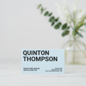 CARTE DE VISITE DE TENDANCE BOLD (Debout devant)