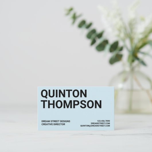 CARTE DE VISITE DE TENDANCE BOLD (Debout devant)