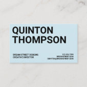 CARTE DE VISITE DE TENDANCE BOLD (Devant)