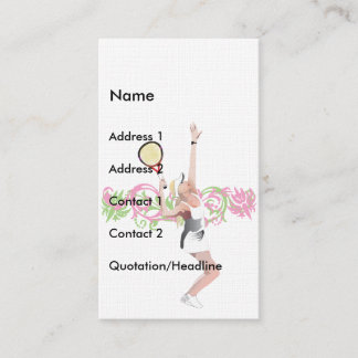 Carte de visite de tennis