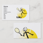 Carte de visite de tennis (Devant / Derrière)
