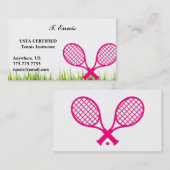 Carte de visite de tennis (Devant / Derrière)