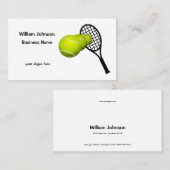 Carte de visite de tennis (Devant / Derrière)