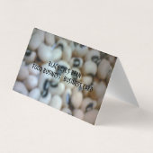 CARTE DE VISITE DE TENTE HORIZONTALE PERSONNALISÉE (Dos)