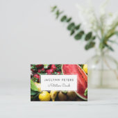 Carte de visite de terrain pour la santé des fruit (Debout devant)