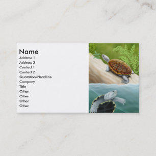 Carte de visite de terrapin de dos en forme de