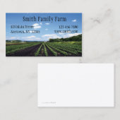 Carte de visite de terres cultivables (Devant / Derrière)