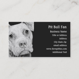 Carte de visite de Terrier de pitbull (gris) -