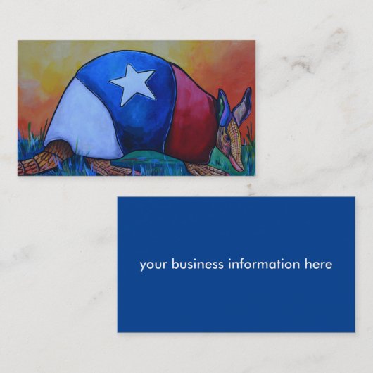 carte de visite de Texas Armadillo (Devant / Derrière)