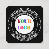 Carte de visite de texte et de couleurs du logo de (Devant)