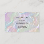 CARTE DE VISITE de texture à perles FAUX (Dos)