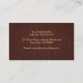 Carte de visite de texture bois (Dos)