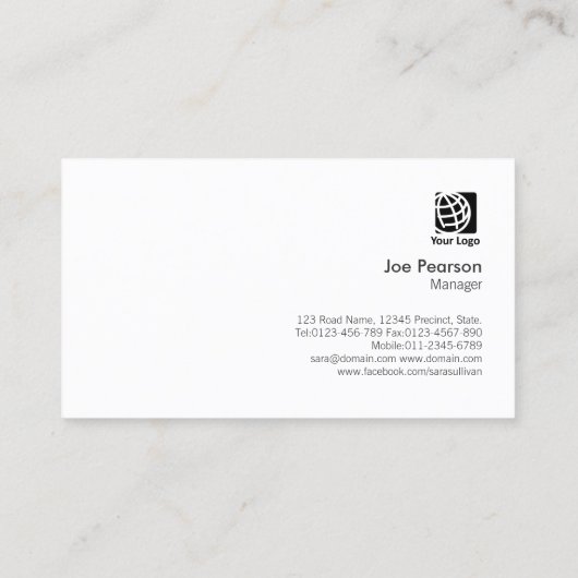 Carte de visite de texture bois clair (Dos)