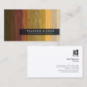 Carte de visite de texture bois multiple (Devant / Derrière)