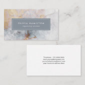 Carte de visite de texture de gris, de bleu et de  (Devant / Derrière)