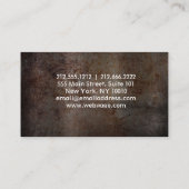 Carte de visite de texture de métal rouille modern (Dos)